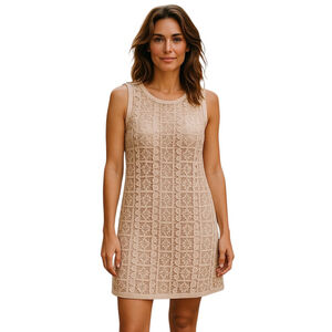 Sugarlips Denim & Lace Pink Sheath Dress Women’s Size Small